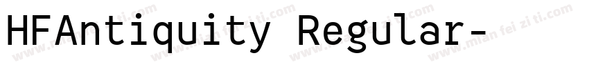 HFAntiquity Regular字体转换